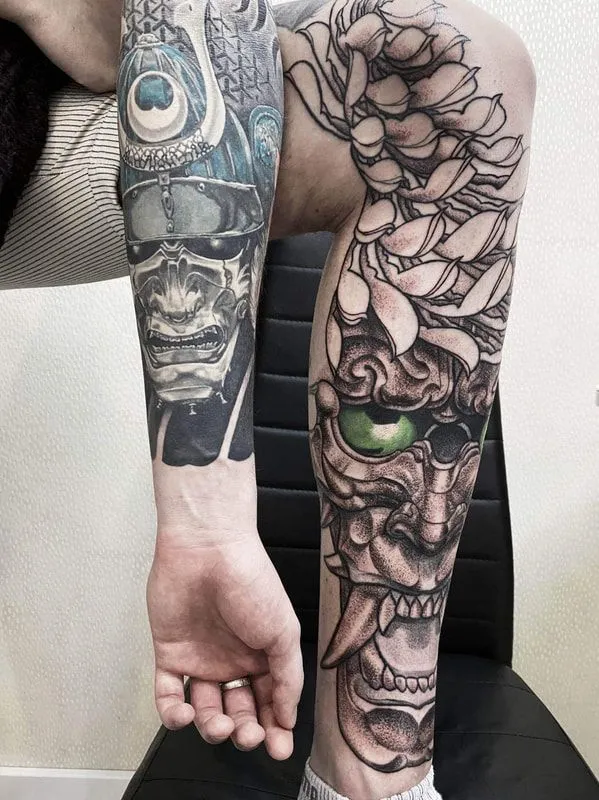 Japanese samurai tattoo by Mission Ink